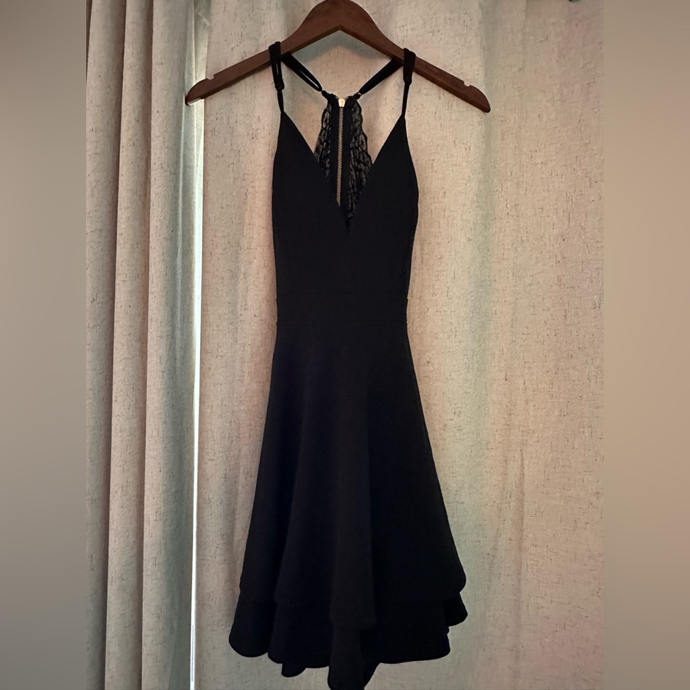 Honey and Rosie Black Backless Dress